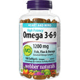 Webber Naturals Omega-3-6-9 1200mg – 180 Clear Enteric Softgels