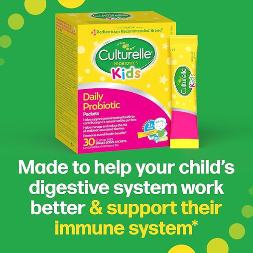 Culturelle Kids Daily Probiotic Packets for Immune & Digestive Support - 30 Count