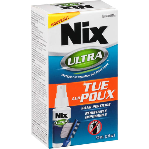 Nix Ultra Kills Lice – Pesticide-Free Solution with Comb – 59 mL