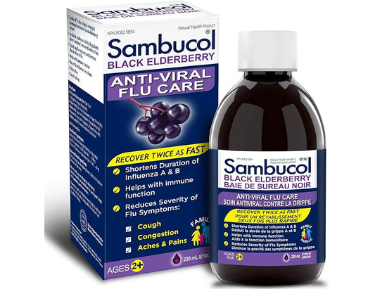 Sambucol Black Elderberry Anti-Viral Syrup Flu Care - 230 mL
