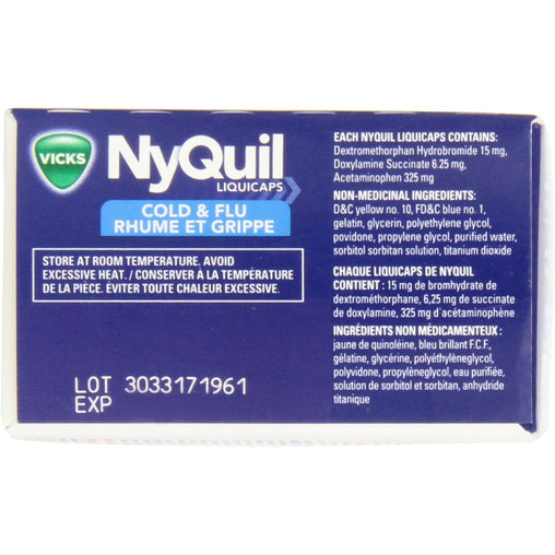 Vicks DayQuil & NyQuil Cold & Flu Multi-Symptom Relief LiquiCaps – 48 Capsules