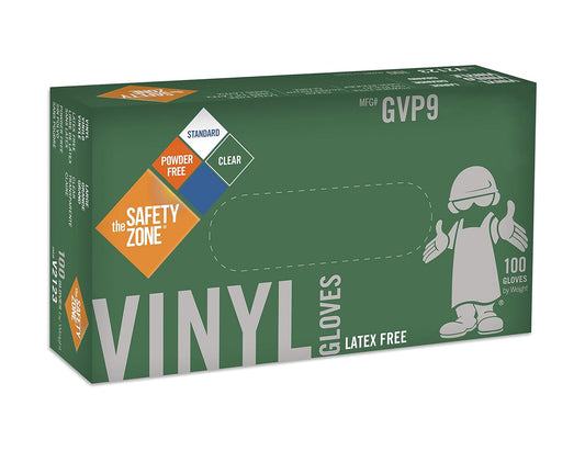 The Safety Zone Vinyl Gloves - Large, 100 Count