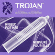 TROJAN Ultra Ribbed Lubricated Latex Condoms - 12 count