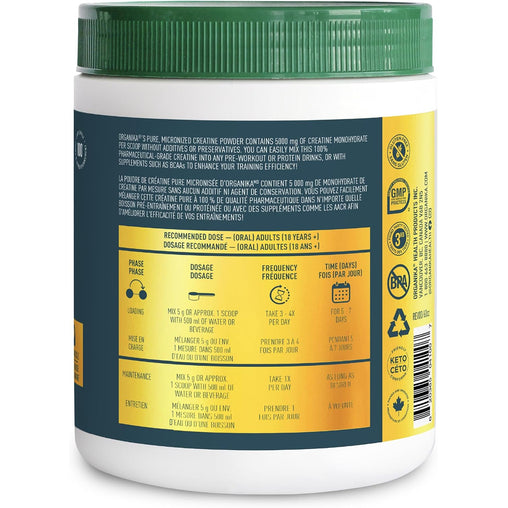 Organika Creatine Micronized Monohydrate Powder – 500 g