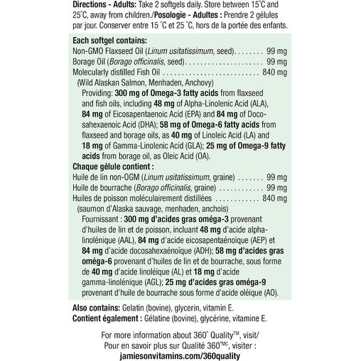 Jamieson Omega 3-6-9 - 200 Softgels