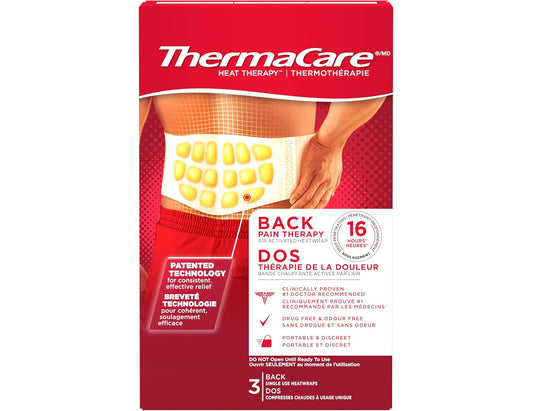 Homeocan Thermacare Heatwraps Back Pain Therapy, S-XL, 3 Count