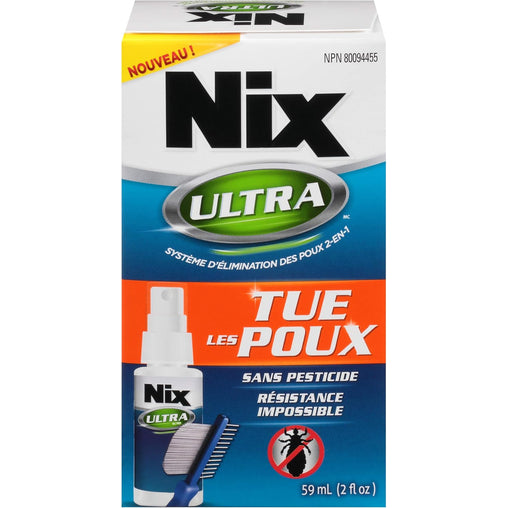 Nix Ultra Kills Lice – Pesticide-Free Solution with Comb – 59 mL