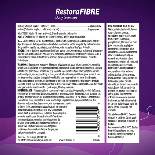 RestoraLAX RestoraFIBRE Daily Prebiotic Fibre Gummies, 140 ct