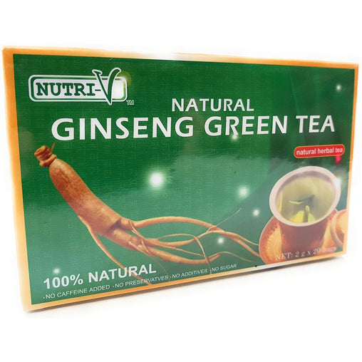 Nutri-V Ginseng Green Tea Bags, 2 g x 20 ct