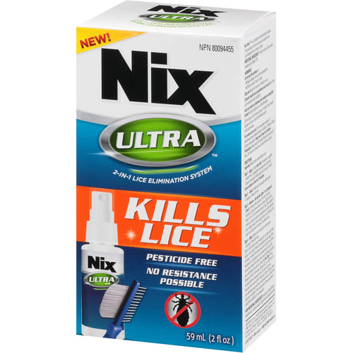 Nix Ultra Kills Lice – Pesticide-Free Solution with Comb – 59 mL