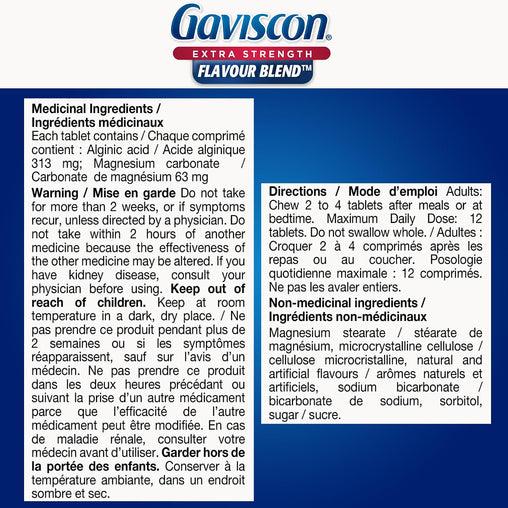 Gaviscon Extra Strength Zesty Mint - 60 count