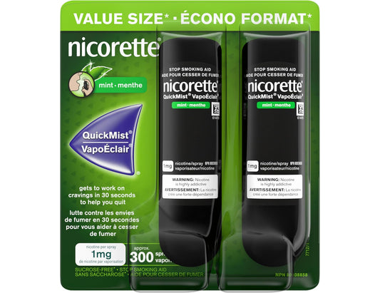 Nicorette Nicotine Quickmist Spray, 1mg, Fresh Mint - 300 Sprays