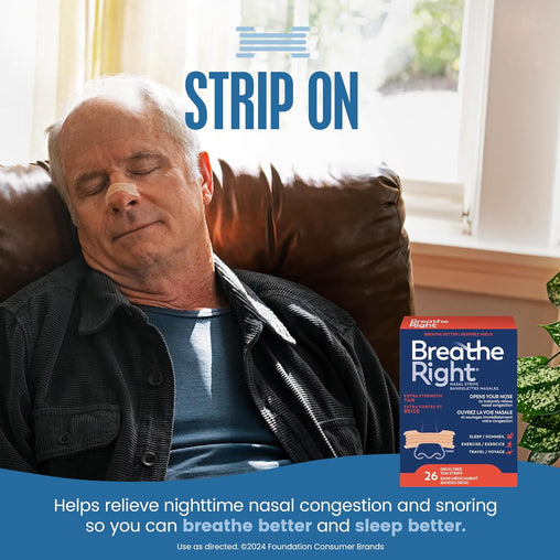 Breathe Right Extra Strength Nasal Strips - 26 Strips