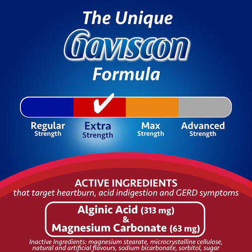 Gaviscon Extra Strength Zesty Mint - 60 count