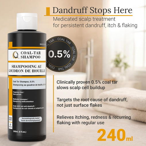 Coal Tar Shampoo 0.5% Natural Coal Tar - Dandruff Shampoo