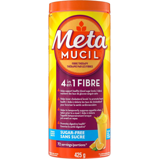 Metamucil Daily Fibre Supplement Powder, Sugar-Free Orange - 72 Servings