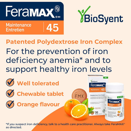 FeraMAX Pd Maintenance 45 Iron Supplement – 30 Caplets