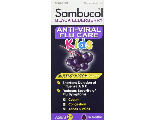 Sambucol Black Elderberry Kids Anti-Viral Flu Care - 120 mL