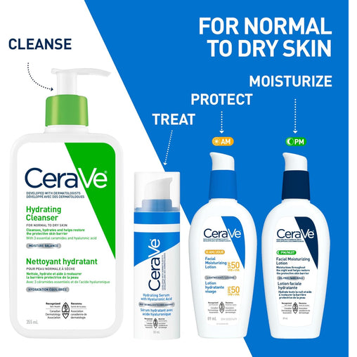 CeraVe AM/PM Face Moisturizing Lotion Bundle: (AM Face Moisturizer, SPF 50 - 89 mL) & (PM Face Moisturizer – 89 mL)