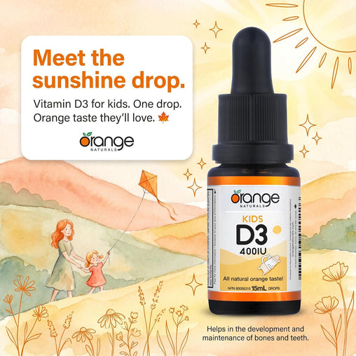 Orange Naturals - Kids Vitamin D3 Drops 400IU - 15ml