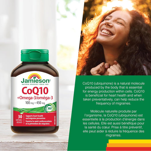 Jamieson CoQ10 + Omega3 - 30 Softgels