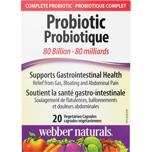 Webber Naturals Probiotic 80 Billion - 20 Capsules
