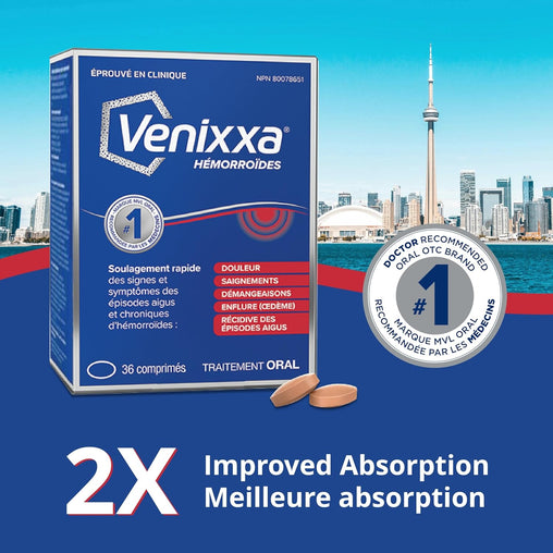 Venixxa Hemorrhoids 500 mg - 36 Tablets