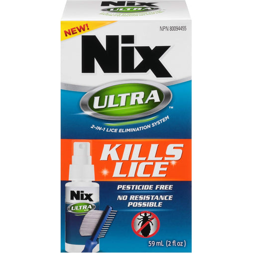 Nix Ultra Kills Lice – Pesticide-Free Solution with Comb – 59 mL