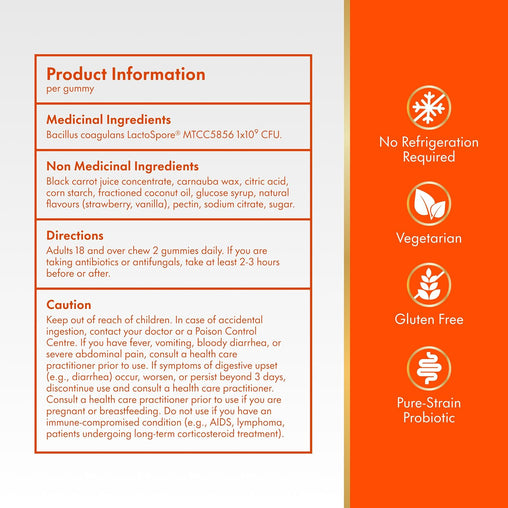Align Daily Probiotic Supplement Strawberry Flavour -  60 Gummies