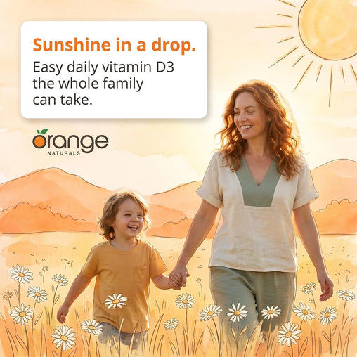 Orange Naturals Vitamin D3 Drops 1000IU  -  15ml