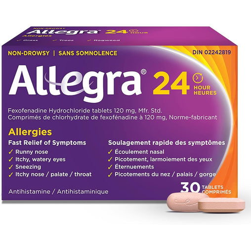 Allegra 24 Hour 120mg Tablets - 30 Count