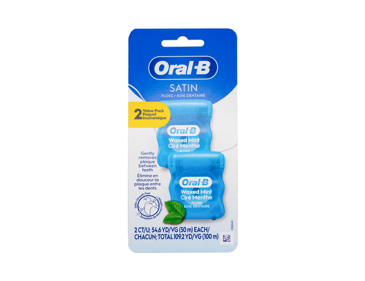 Oral-B Satin Floss Twin Pack - 2 x 50 m product packaging