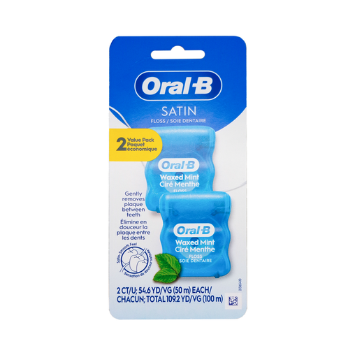 Oral-B Satin Floss Twin Pack - 2 x 50 m product packaging