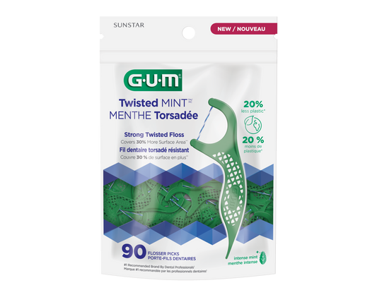GUM Twisted Mint Flossers - 90 Count product image