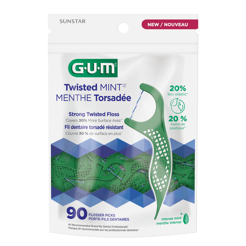 GUM Twisted Mint Flossers - 90 Count product image