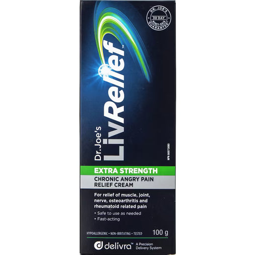 LivRelief Extra Strength Chronic Angry Pain Relief Cream, 100 g