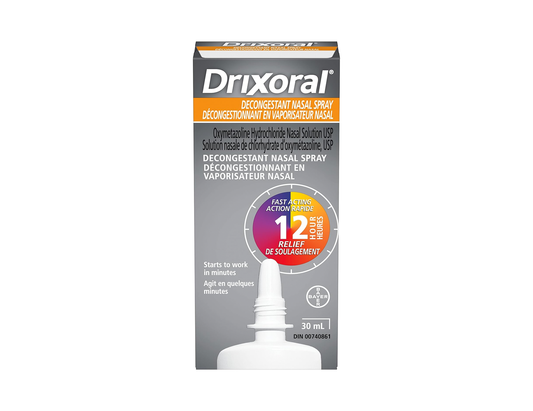 Drixoral - 12-Hour Decongestant Nasal Spray - 30 mL - current product packaging