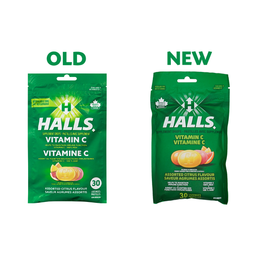 Halls - Vitamin C Supplement Drops, Assorted Citrus - 30 Lozenges - supplementary product image 2