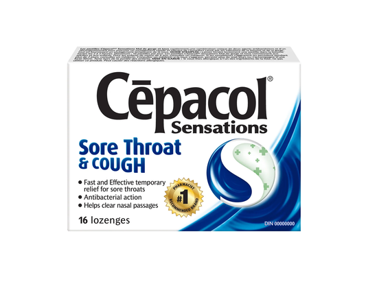 Cepacol - Sensations Sore Throat & Cough Lozenges - 16 Lozenges - current front package