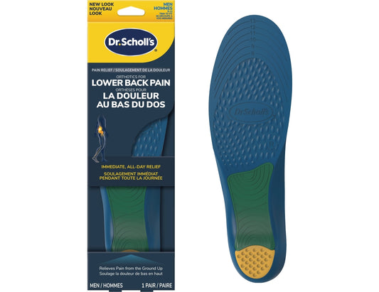 Dr. Scholl's Lower Back Pain Relief Orthotics for Men, Sizes 8-13 - 1 Pair product packaging