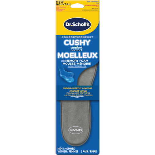 Dr. Scholl's Cushy Comfort Memory Foam Insoles, Unisex - 1 Pair product packaging