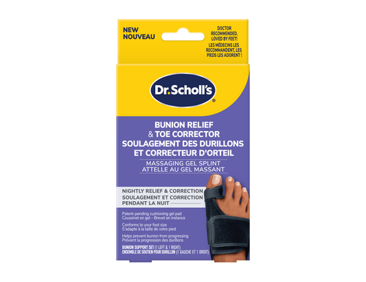 Dr. Scholl's Bunion Relief and Toe Corrector, Unisex - 1 Count product packaging