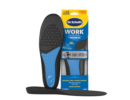 Dr. Scholl's Work Massaging Gel Insoles for Women, Trim-to-Fit - 1 Pair product packaging