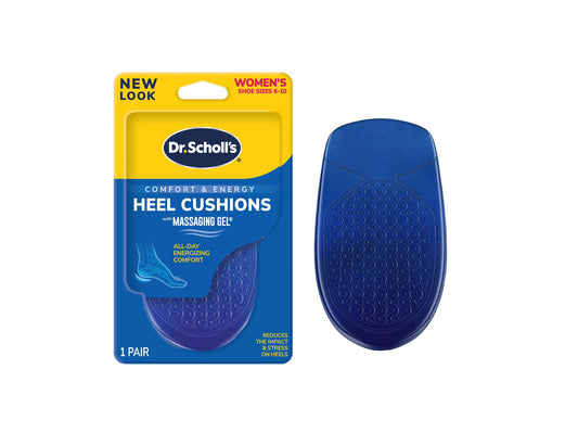 Dr. Scholl's Massaging Gel Heel Cushions for Women, Sizes 6–10 - 1 Pair product packaging
