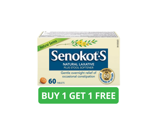 Senokot-S Stool Softener Laxative Tablets – 60 Count