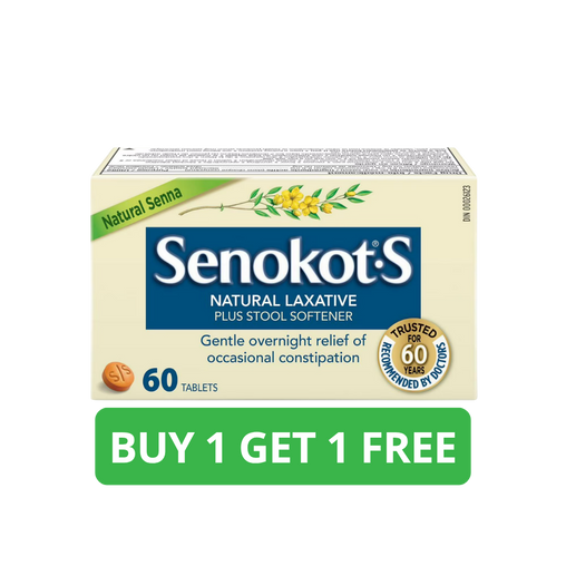 Senokot-S Stool Softener Laxative Tablets – 60 Count