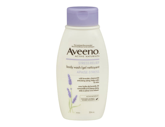 Aveeno Stress Relief Body Wash, Lavender Scent, 354 mL