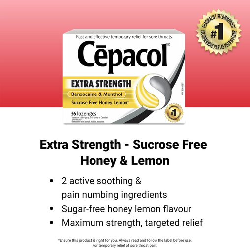 Cepacol - Extra Strength Honey Lemon Lozenges - 36 Lozenges - supplementary product image 2