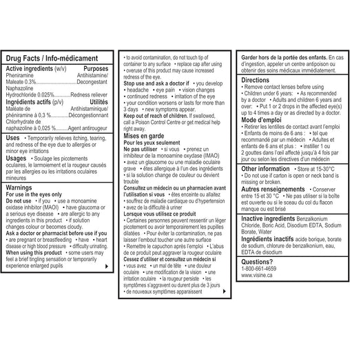 Visine Advance with Antihistamine Allergy Eye Drops, 15 mL