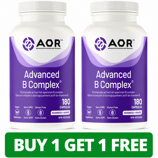 AOR Advanced B Complex – 180 Capsules (2-Pack, Total: 360 Capsules)
